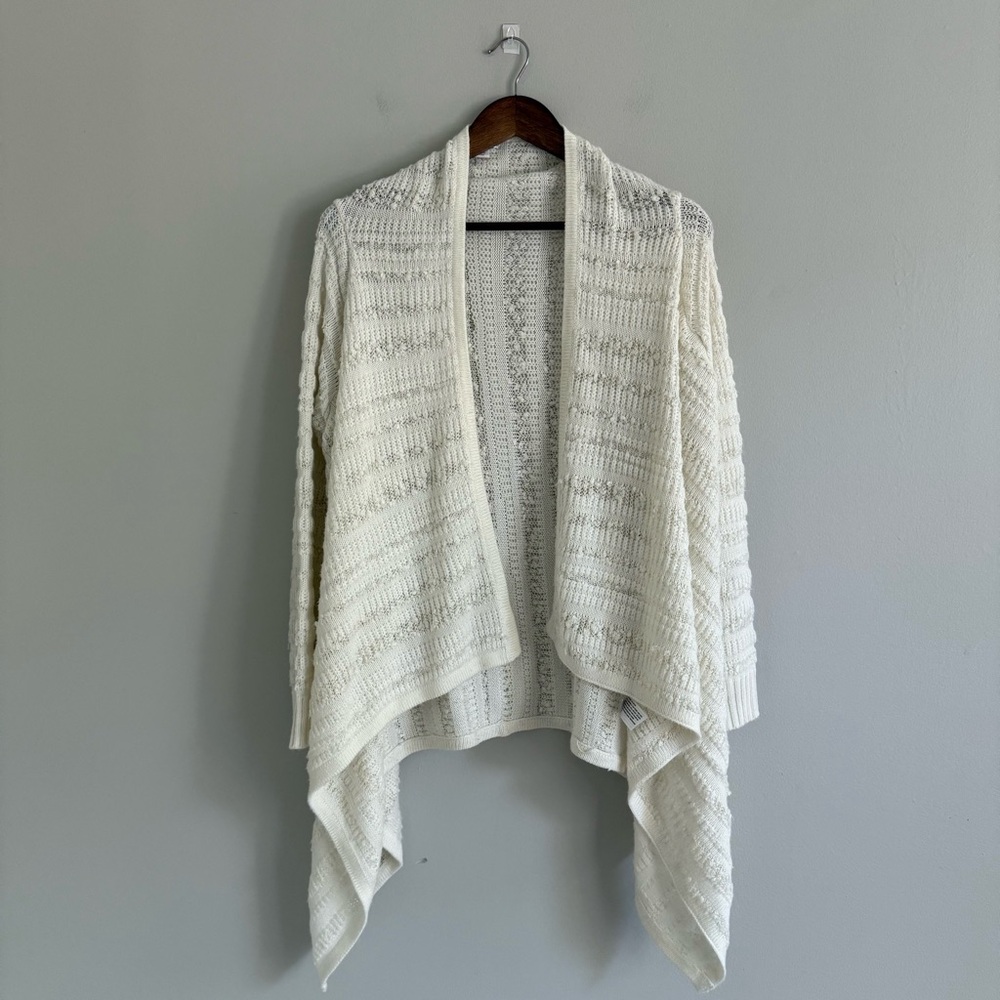 Xhilaration Women's Cream Cardigan Sweater - Picture 3 of 8